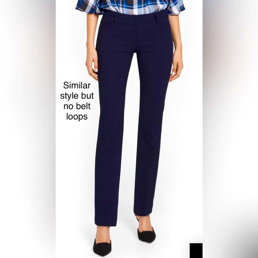 New York and Company, NAVY Large Tall pull on straight leg, elastic waist pants.